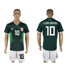 Mexico #10 G.Dos Santos Green Home Soccer Country Jersey