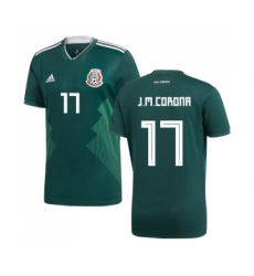 Mexico #17 J.M.Corona Green Home Soccer Country Jersey