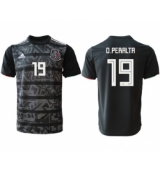 Mexico #19 O.Peralta Black Soccer Country Jersey