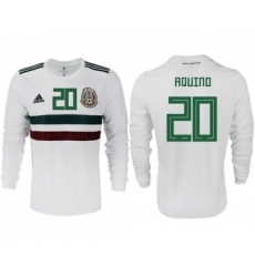 Mexico #20 Aquino Away Long Sleeves Soccer Country Jersey