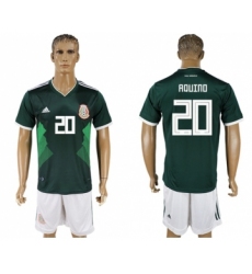 Mexico #20 Aquino Green Home Soccer Country Jersey