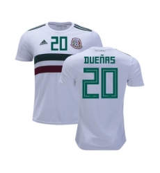 Mexico #20 Duenas Away Soccer Country Jersey