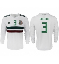 Mexico #3 Salcedo Away Long Sleeves Soccer Country Jersey
