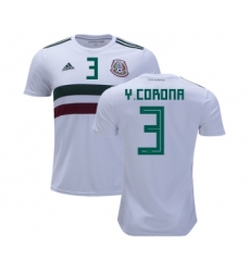 Mexico #3 Y.Corona Away Soccer Country Jersey