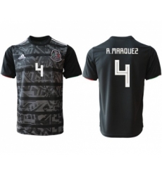 Mexico #4 R.Marquez Black Soccer Country Jersey