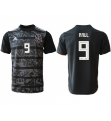 Mexico #9 Raul Black Soccer Country Jersey
