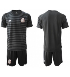 Mexico Blank Black Goalkeeper Soccer Country Jersey