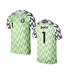 Nigeria #1 AKPEYI Home Soccer Country Jersey