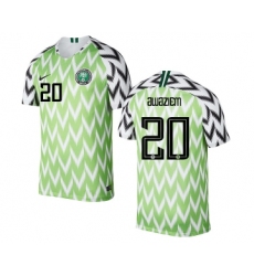 Nigeria #20 AWAZIEM Home Soccer Country Jersey