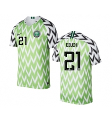 Nigeria #21 EBUEHI Home Soccer Country Jersey