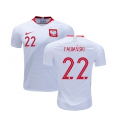 Poland #22 Fabianski Home Soccer Country Jersey