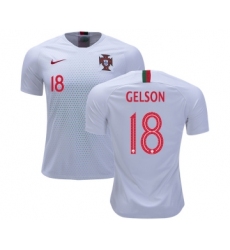 Portugal #18 Gelson Away Soccer Country Jersey