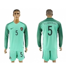 Portugal #5 F.Coentrao Away Long Sleeves Soccer Country Jersey