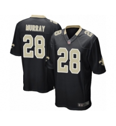 Men's New Orleans Saints #28 Latavius Murray Game Black Team Color Football Jersey
