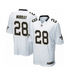Men's New Orleans Saints #28 Latavius Murray Game White Football Jersey