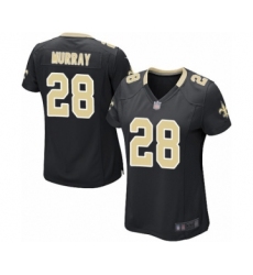 Women's New Orleans Saints #28 Latavius Murray Game Black Team Color Football Jersey