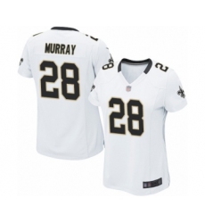 Women's New Orleans Saints #28 Latavius Murray Game White Football Jersey
