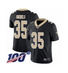Men's New Orleans Saints #35 Marcus Sherels Black Team Color Vapor Untouchable Limited Player 100th Season Football Jersey