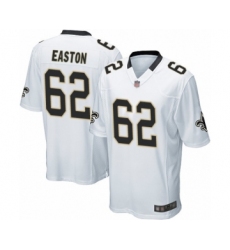 Men's New Orleans Saints #62 Nick Easton Game White Football Jersey
