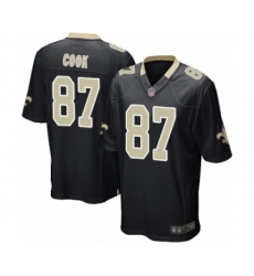 Men's New Orleans Saints #87 Jared Cook Game Black Team Color Football Jersey