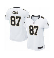 Women's New Orleans Saints #87 Jared Cook Game White Football Jersey