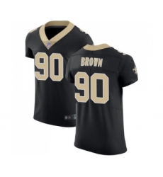 Men's New Orleans Saints #90 Malcom Brown Black Team Color Vapor Untouchable Elite Player Football Jersey