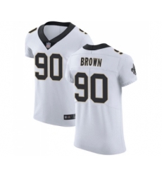 Men's New Orleans Saints #90 Malcom Brown White Vapor Untouchable Elite Player Football Jersey