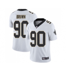 Men's New Orleans Saints #90 Malcom Brown White Vapor Untouchable Limited Player Football Jersey