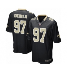 Men's New Orleans Saints #97 Mario Edwards Jr Game Black Team Color Football Jersey