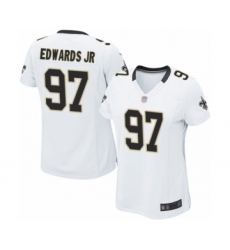 Women's New Orleans Saints #97 Mario Edwards Jr Game White Football Jersey