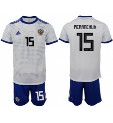 Russia #15 Miranchuk Away Soccer Country Jersey
