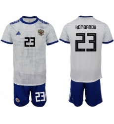 Russia #23 Kombarov Away Soccer Country Jersey