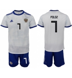 Russia #7 Poloz Away Soccer Country Jersey