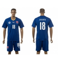 Slovakia #18 Svento Blue Away Soccer Country Jersey