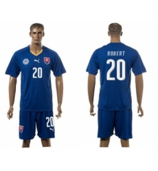 Slovakia #20 Robert Blue Away Soccer Country Jersey
