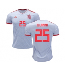 Spain #25 Illarra Away Soccer Country Jersey