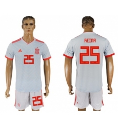 Spain #25 Reina Away Soccer Country Jersey