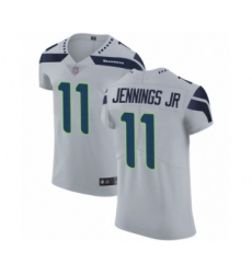 Men's Seattle Seahawks #11 Gary Jennings Jr. Grey Alternate Vapor Untouchable Elite Player Football Jersey