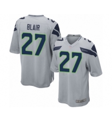 Men's Seattle Seahawks #27 Marquise Blair Game Grey Alternate Football Jersey