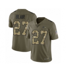 Youth Seattle Seahawks #27 Marquise Blair Limited Olive Camo 2017 Salute to Service Football Jersey