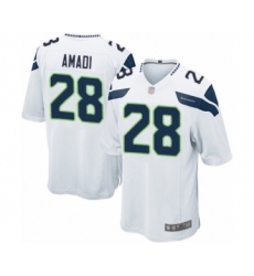 Men's Seattle Seahawks #28 Ugo Amadi Game White Football Jersey