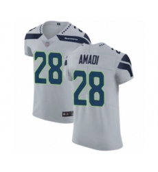 Men's Seattle Seahawks #28 Ugo Amadi Grey Alternate Vapor Untouchable Elite Player Football Jersey