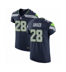 Men's Seattle Seahawks #28 Ugo Amadi Navy Blue Team Color Vapor Untouchable Elite Player Football Jersey