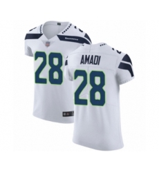 Men's Seattle Seahawks #28 Ugo Amadi White Vapor Untouchable Elite Player Football Jersey