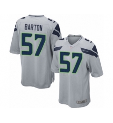 Men's Seattle Seahawks #57 Cody Barton Game Grey Alternate Football Jersey