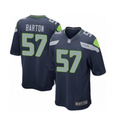 Men's Seattle Seahawks #57 Cody Barton Game Navy Blue Team Color Football Jersey