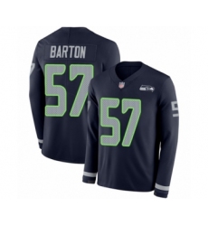 Men's Seattle Seahawks #57 Cody Barton Limited Navy Blue Therma Long Sleeve Football Jersey