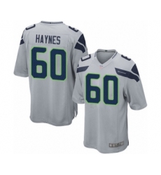 Men's Seattle Seahawks #60 Phil Haynes Game Grey Alternate Football Jersey