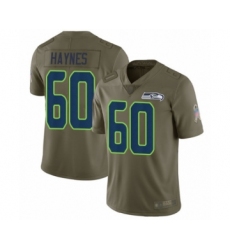 Men's Seattle Seahawks #60 Phil Haynes Limited Olive 2017 Salute to Service Football Jersey