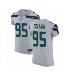 Men's Seattle Seahawks #95 L.J. Collier Grey Alternate Vapor Untouchable Elite Player Football Jersey